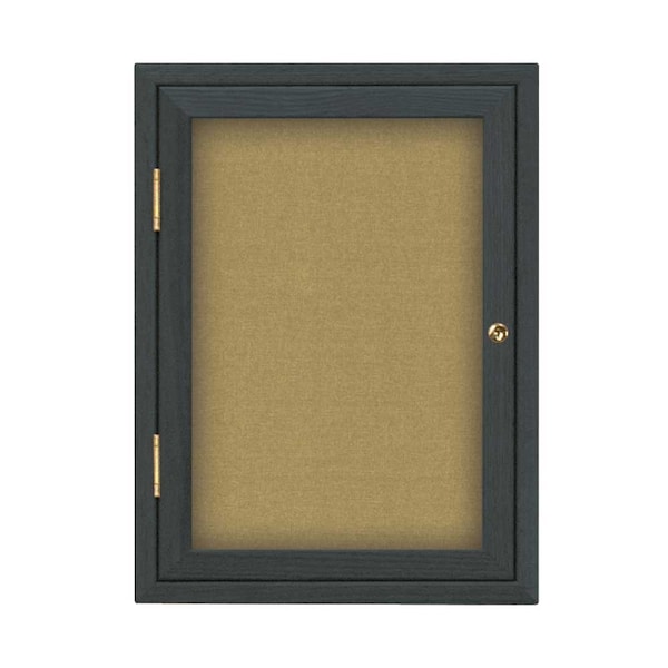 Sliding Glass Door Radius Letterboard, 72"x48", Black/White Vinyl